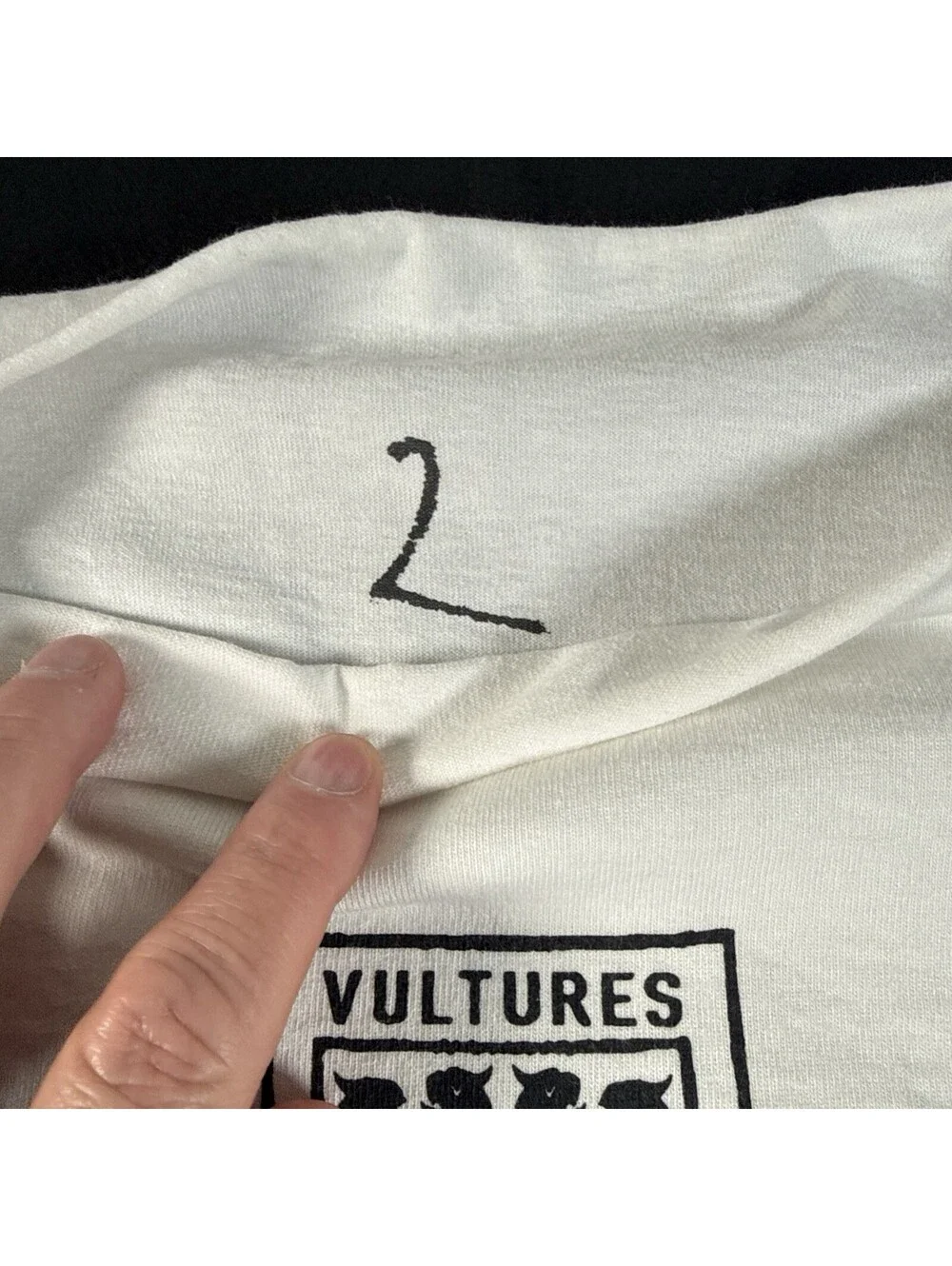 Yeezy Vultures White Long Sleeve Shirt -T Shirt A Comfortable Sz 2 Pre Owned
